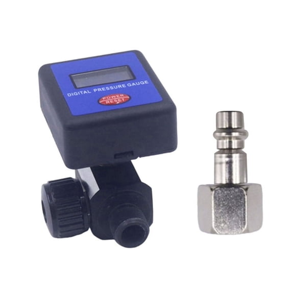 Digital 1/4In 145PSI Air Pressure Regulator Gauge Control Valve Regulating for Sprays PaintTool,A