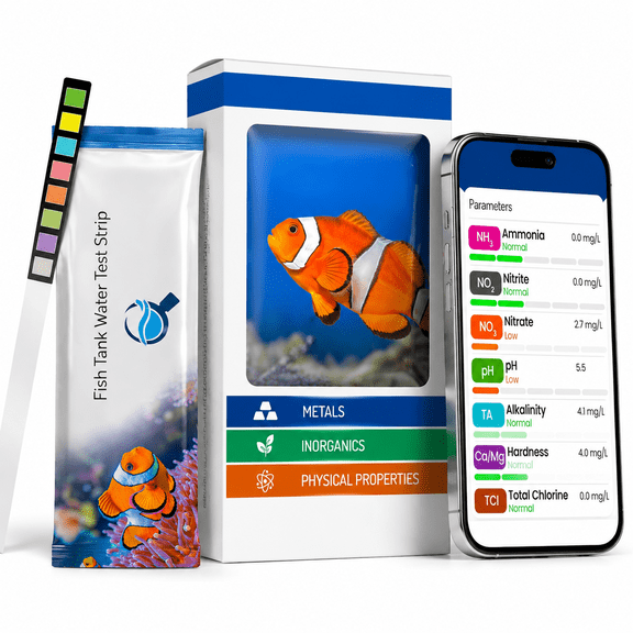 Digital 10-in-1 App-Enabled Aquarium Water Test Kit for Freshwater and Saltwater Tanks