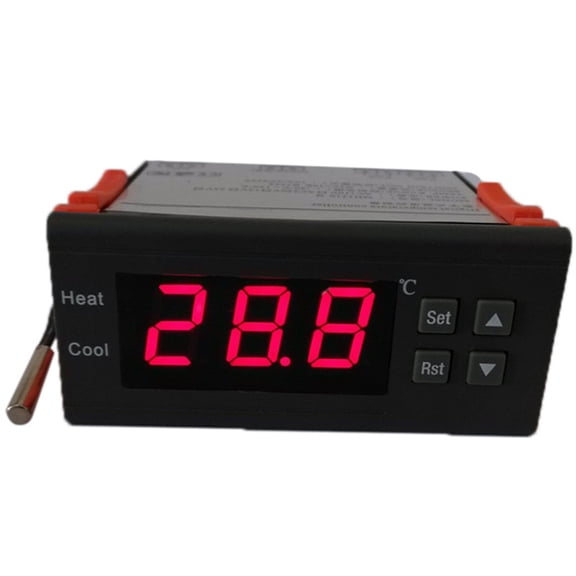 Digital 10A 12V Digital Temperature Controller Thermocouple -40 Degrees Celsius To 120 Degrees Celsius With Sensor