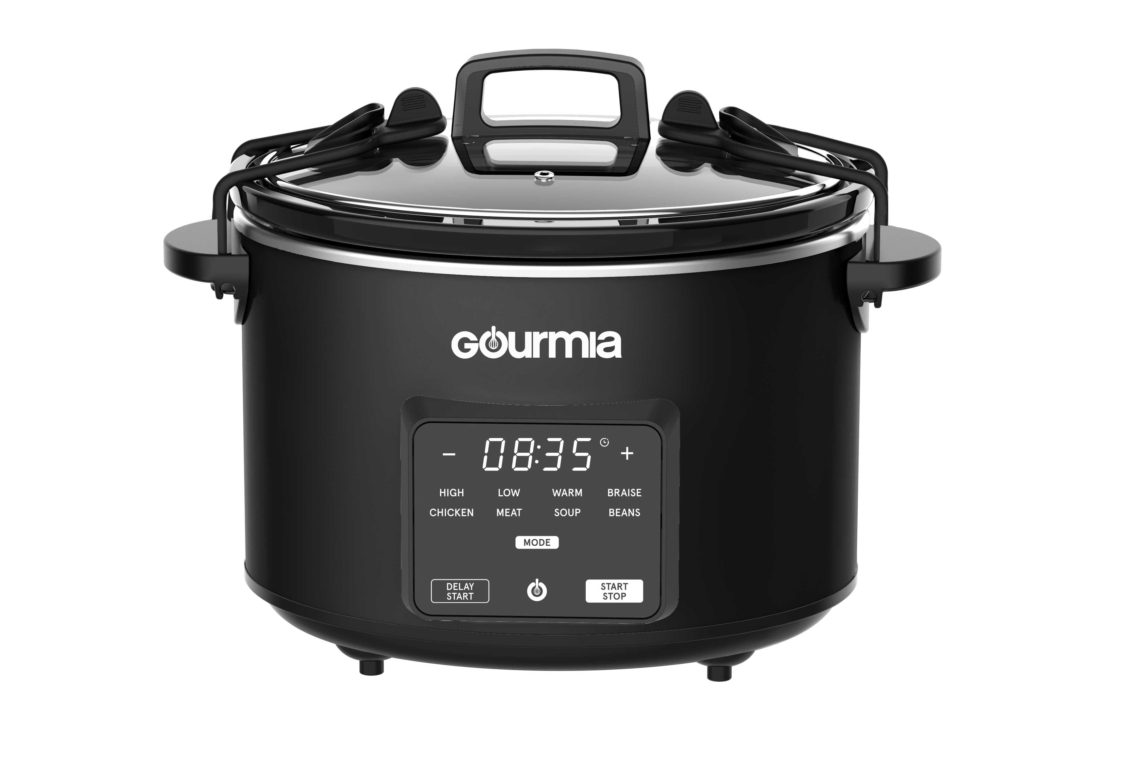 Gourmia 4.5 QT. Programmable Slow Cooker with 5 One Touch Presets Locking Lid Walmart