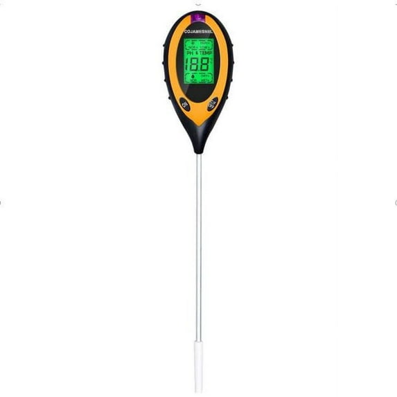 Digital 4 in 1 Soil PH Meter Soil Tester Moisture Meter Sunlight PH Temperature Plant Thermometer With LCD Display