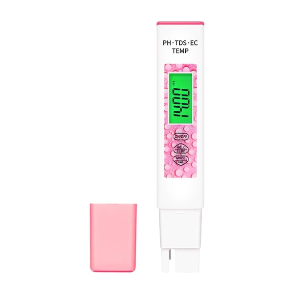 Digital 4 in 1 Water Quality Tester High Precision PH Meter PH TDS EC TEMP Test Pen with High-sensitivity Probe for Aquarium