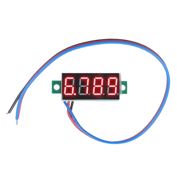 Digital 4Digit LED Voltmeter Panel Meter DC0-100V Voltages Tester With Adjustable Resistance Three Wire Connection