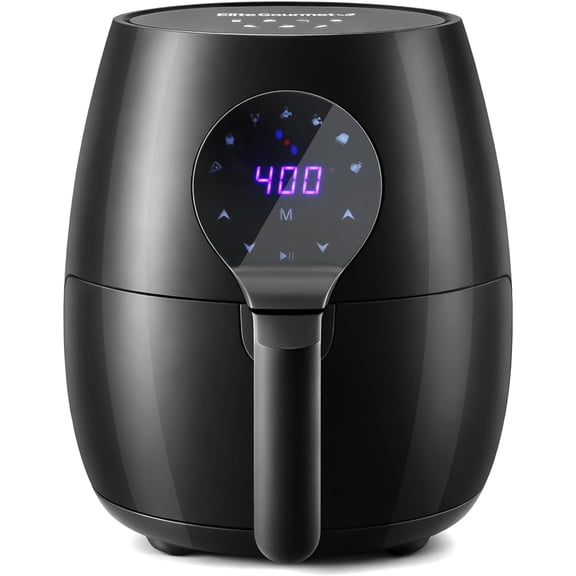 Digital 5.3 Quart Hot Air Fryer with 7 Menu Functions 1350W Oil-Less Healthy Cooker Timer and Temperature Controls