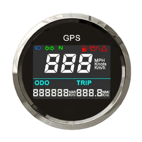 Digital 52mm GPS meter Odometer 316 Stainless Steel Adjustable Speed Gau 0~999 Mph Knots Km/h For Car Motorcycle Boat ,Easy to Install