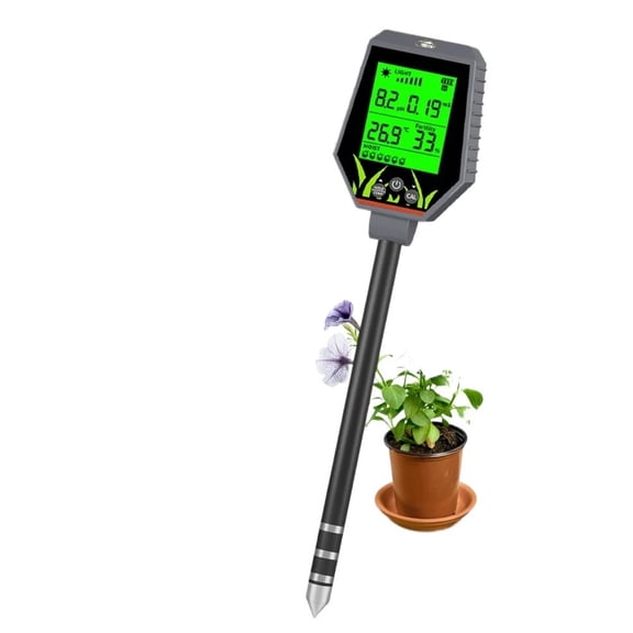 Digital 6 In 1 Multifunctional Soil PH EC Meter Farm Garden Fertility Moisture Test Detector Sunlight Monitor For Flower Plants