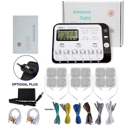 Digital 6 Output Channel Multi-Functional TENS Body Massager Electric Muscle Stimulator Relax Electroacupuncture Patch Massage For Home or therapy center use, for massages and beauty treatments to red
