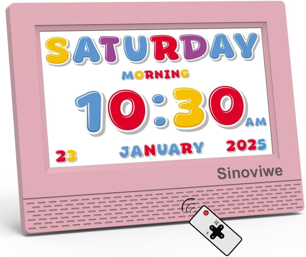 Digital with 7'' HD Screen, Calendar Function,It is Perfect for Kids Aged 3-18 Years Old with Remote Control and Custom Reminder Function for Birthdays
