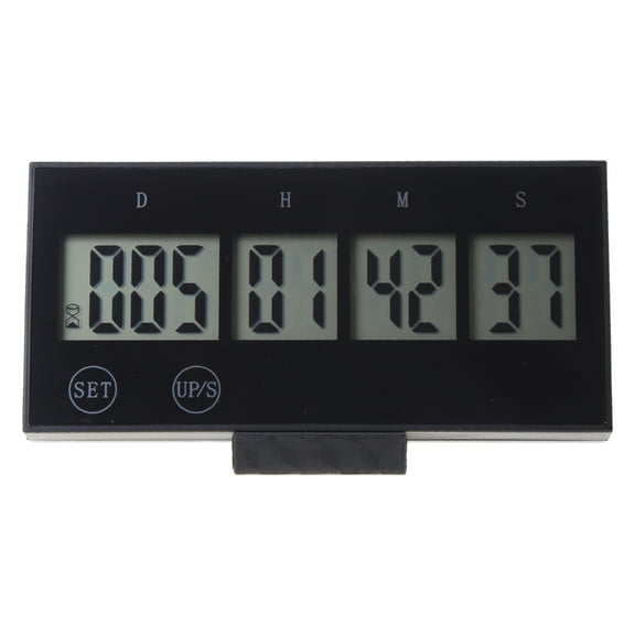 Digital 999 Days Countdown Clock Timer Fitting for Vacation Retirement Wedding Lab Kitchen Project Meeting White/Black