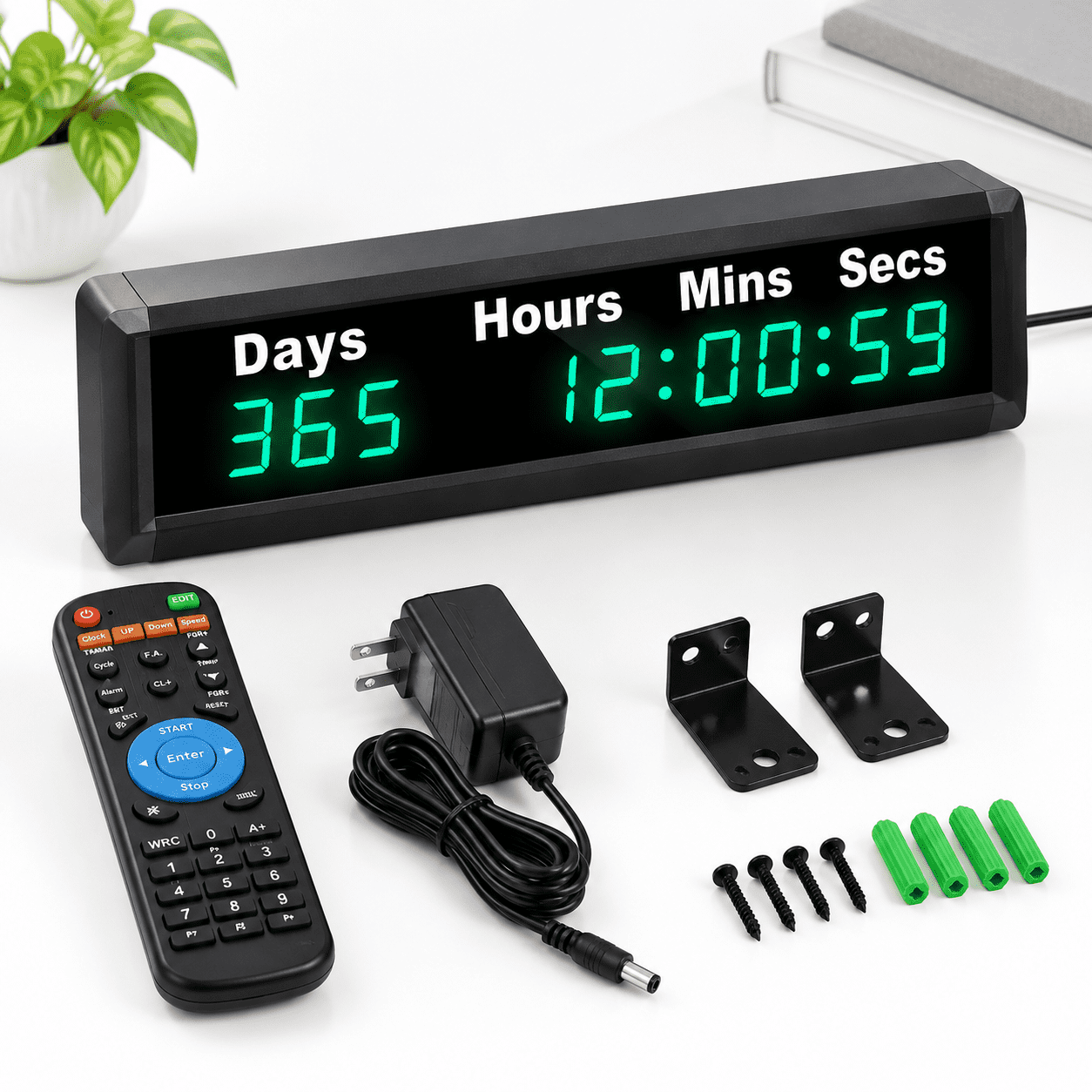 Digital 999 Days Countdown Timer with Remote, Large LED Display for ...