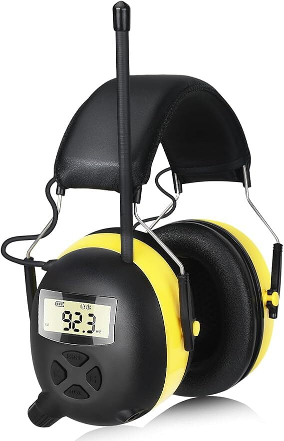 Digital AM/FM Radio Headphones with 30dB Hearing Protection, Noise Reduction Earmuffs for Gardening, Lawn Mowing \u0026 Yard Work