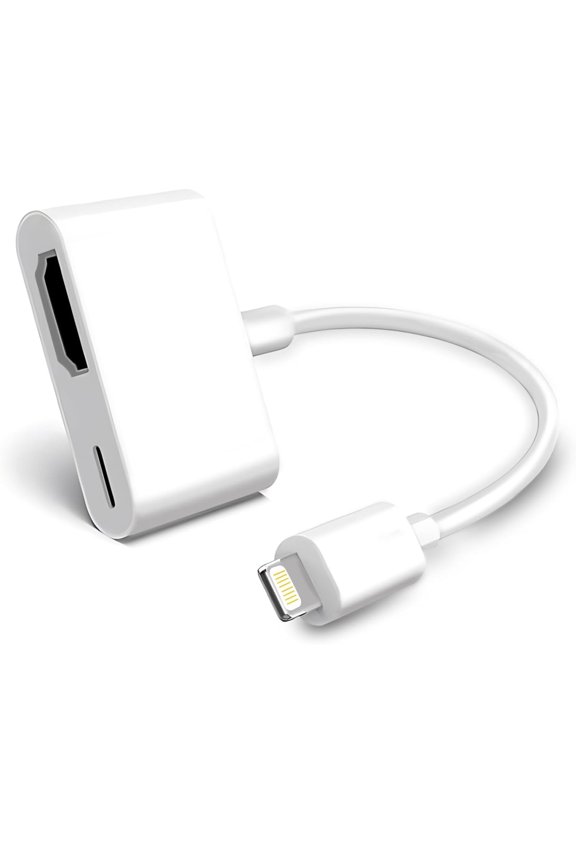 Digital AV HDMI Adapter Compatible with iPhone 14/ 13/ 12/ 11/11 Pro/XS Max/XS/XR/X 8 7 6 5, iPad, iPod to TV/Monitor/Projector, 1080P Sync Screen HDMI Connector
