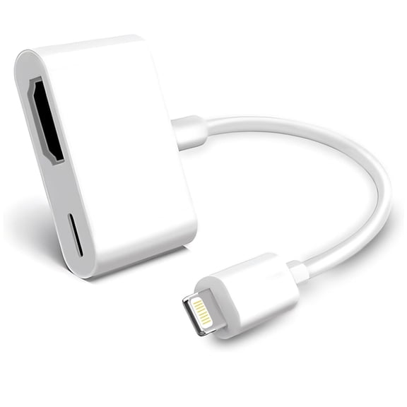 Digital AV HDMI Adapter Compatible with iPhone 14/ 13/ 12/ 11/11 Pro/XS Max/XS/XR/X 8 7 6 5, iPad, iPod to TV/Monitor/Projector, 1080P Sync Screen HDMI Connector