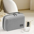 thumbnail image 1 of Digital Accessory Organizer Bag | Large Capacity Waterproof Scratch-Resistant Partition Storage | Portable Handheld Case for Cables, Electronics, Gadgets | 9.1 x 3.74 x 5.51 in | Grey/Black/Beige, 1 of 7