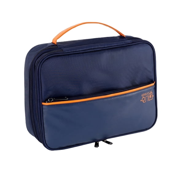 Digital Accessory Organizer, Tech Cable Management Bag, Universal Travel Electronic Case, Portable Storage Pouch for Wires, Navy