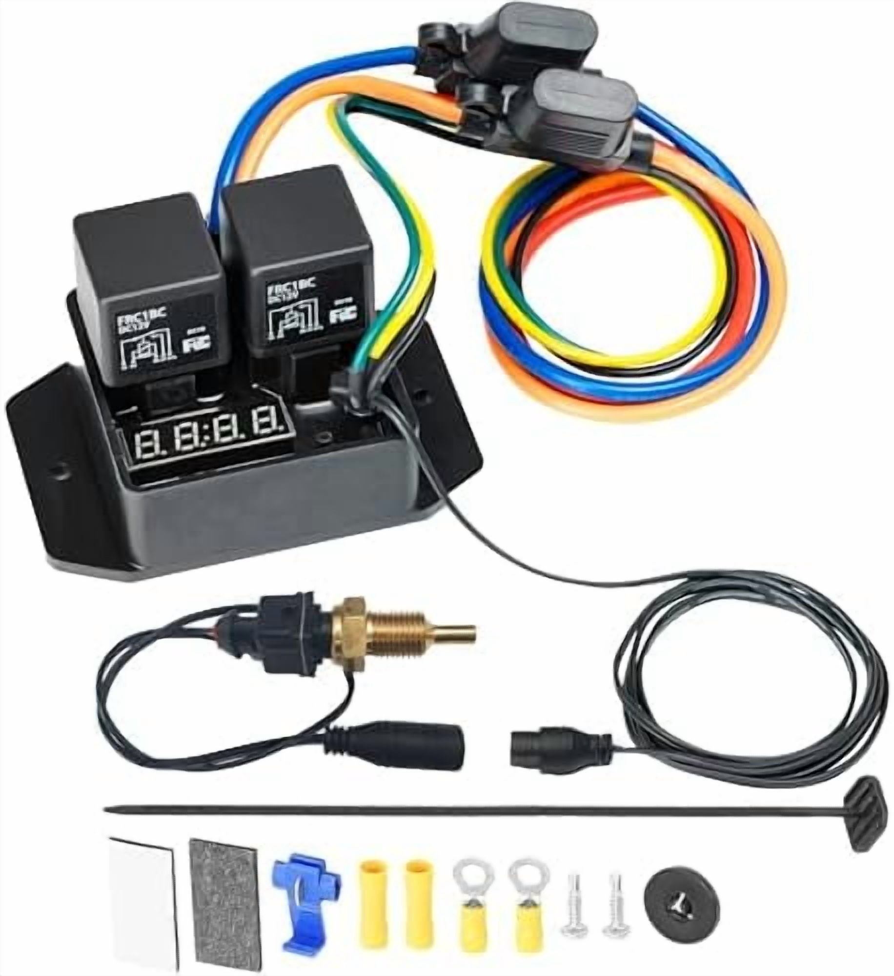 NEW Adjustable Electrical Cooling Fan Control Kit Thread-in Probe With - Foto 2