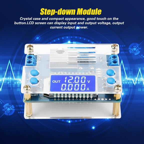 Digital Adjustable Step Down Module 5A DC-DC Voltage Converter with LCD Display 1.2-32V / 3.0 * 1.9 * 1.1 inches