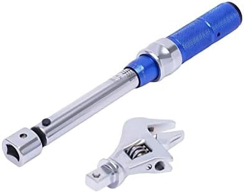 Digital Adjustable Torque Wrench, 30mm Steel Open End Torque 5-25nm Clicking Wrench Interchangeable  Torque Wrench Spanner Manual Tool for Plumbing Auto Repair,Mini Split and Refrigeration System