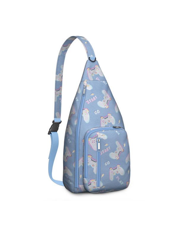 Digital Aesthetic Sling Bag - Convenient Waterproof Chest Pack with Theft-Proof Design for Commuters