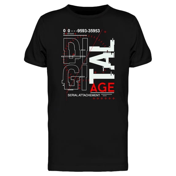 Digital Age Slogan Graphic Tee Men's -Image by Shutterstock