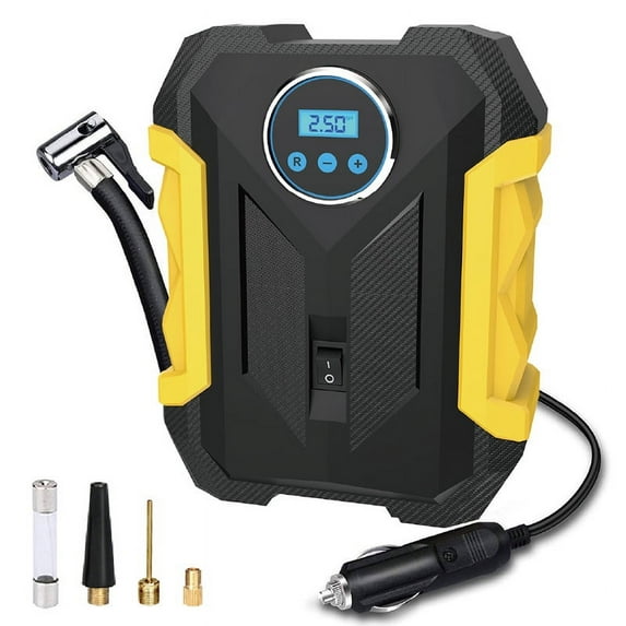 Digital Air Compressor for Car Auto Pump Portable Tire Inflator with LED Light DC 12V