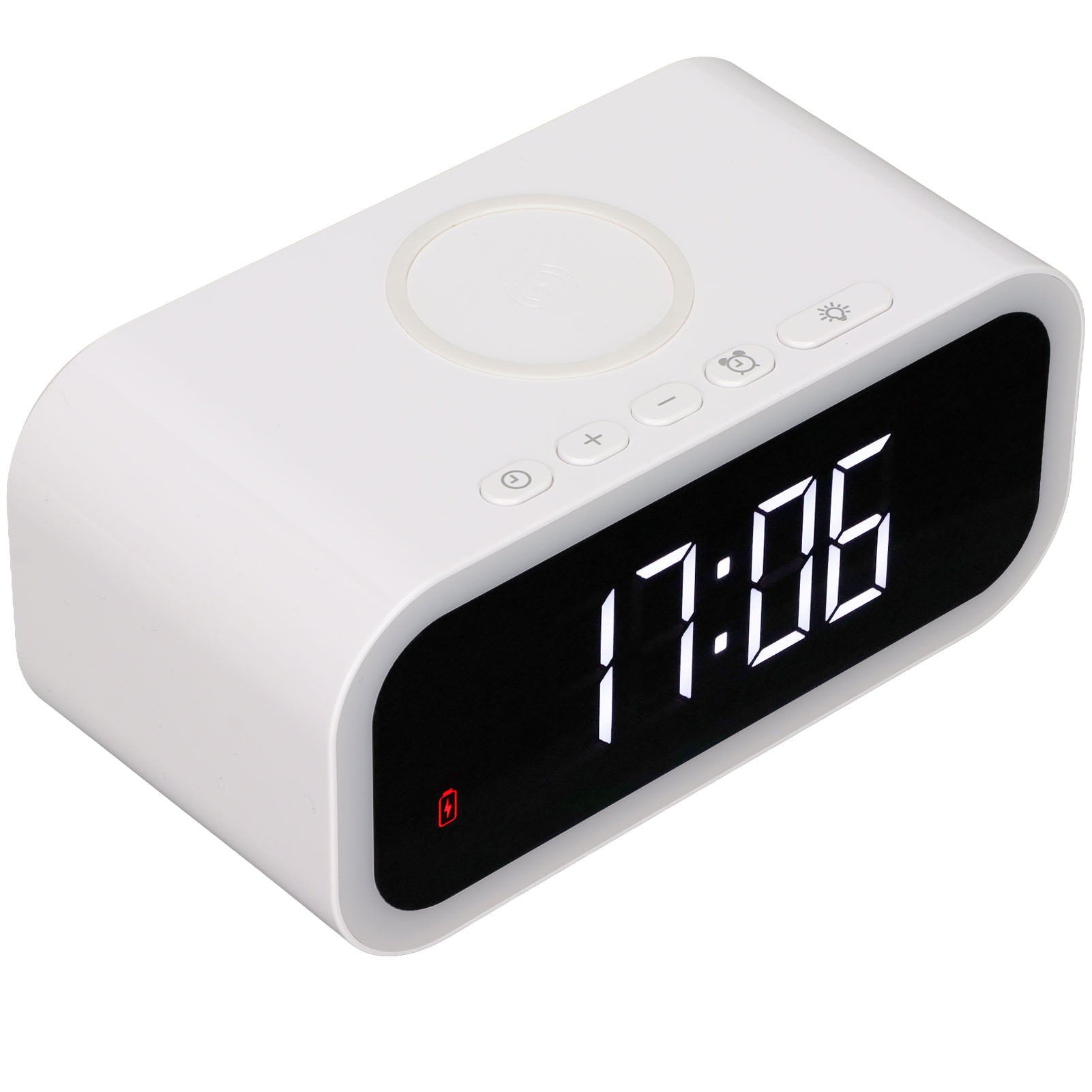 Digital Alarm Clock, 4 In 1 15W Wireless Charging Night Light Alarm
