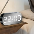 thumbnail image 1 of Digital Alarm Clock 5 Level Dimmable Night Light Digital Clock Portable Desktop Alarm Clock with Temperature & Humidity Display Snooze Night Mode Small Desktop Clock, 1 of 7