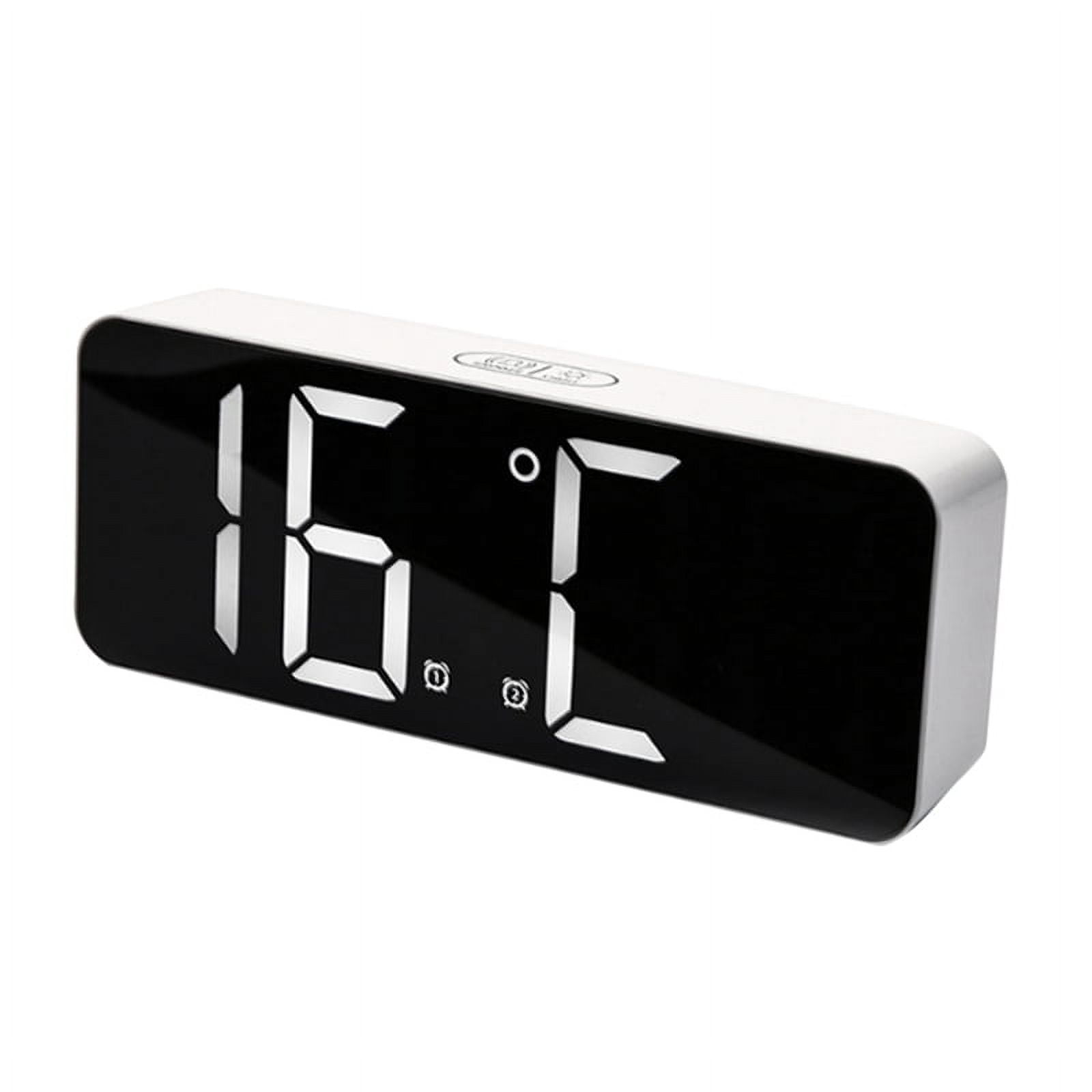 Digital Alarm Clock (Battery Powered) Desk Clock Night Mode 12/24 Hour Electronic LED Clock