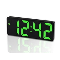 Digital Alarm Clock for Bedroom,Mirror Surface LED Electronic Clocks,Adjustable Brightness,Snooze Model,Voice Control,12/24H Display,Alarm Clock for Kids,Office,Table,Nightstand