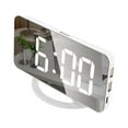 Digital Alarm Clock Big LED With Dual USB Charger Ports 3 Adjustable