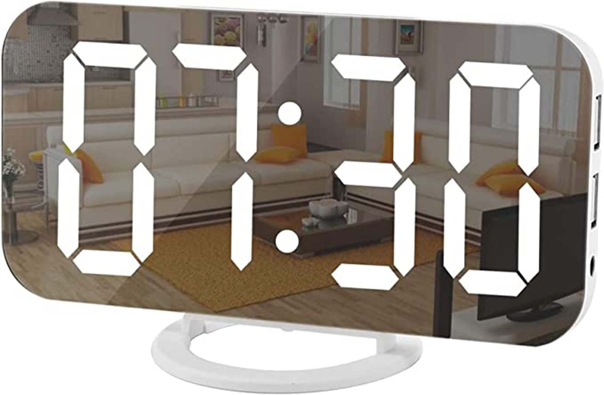 Digital Alarm Clock, Digital Clock Large Display Number, LED Electric Alarm Clocks Mirror