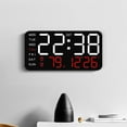 thumbnail image 1 of Digital Alarm Clock with Date and Temperature Display | LED Multi-Function Electronic Clock with Day, Date, and DST | Brightness Adjustable | Plastic Body, AC or Battery Powered, Energy Efficient, 1 of 6