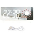 Digital Alarm Clock Dual Display 2 Adjustable Brightness Green Number ...