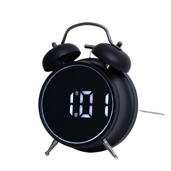 Digital Alarm Clock Extra Loud for Heavy Sleepers Twin Bells Desk Clock with Backlight and Energy Saving Function