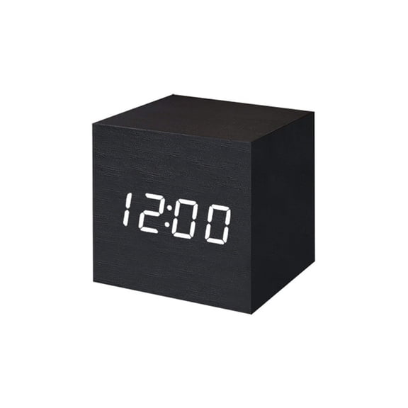Digital Alarm Clock, LED Alarm Clock for Bedroom, Large Display Desk Clock with Temperature, Snooze, Adjustable Brightness for Home Office
