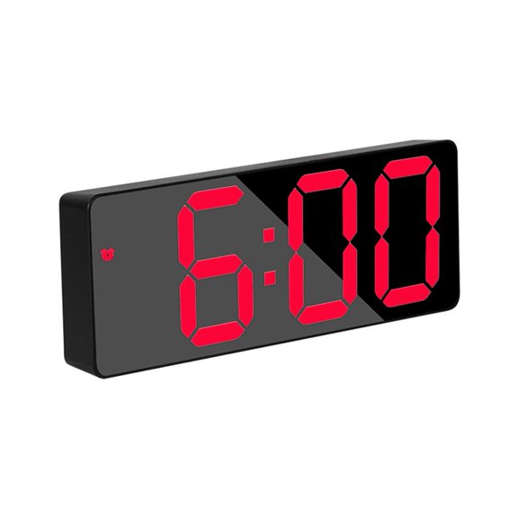 Digital Alarm Clock, LED Alarm Clock for Bedroom with Large Display Adjustable Brightness and Snooze for Desk Office