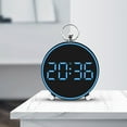 thumbnail image 1 of Digital Alarm Clock LED Display | ABS Plastic Case, Multiple Colors, Large Mirror Screen, Temperature Readout | USB Powered Electronic Bedside Timer for Bedroom, Kitchen, Living Room Decor |, 1 of 10