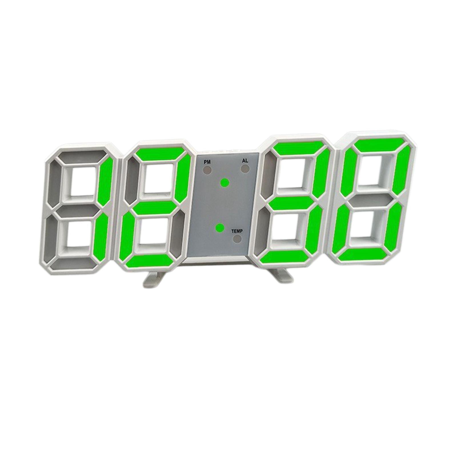 Digital Alarm Clock Large Display LED Wall Clock for Bedside Home Study ...