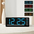 thumbnail image 1 of Digital Alarm Clock with Large LED Display, Date Temperature & DST Auto-Adjust, Battery or Electric Powered for Bedroom, Office & Home Use FAJHHA | Blue, 1 of 9