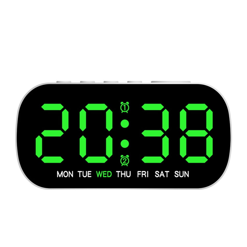 Digital Alarm Clock Large Screen Temperature Calendar Display Easy to ...