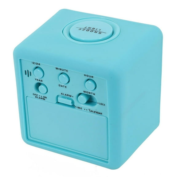 Digital Alarm Clock Lcd Alarm Clock Night Stand Battery Powered Environmental Silicone Shell Modern Style For Kids Purple