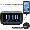 thumbnail image 1 of Digital Alarm Clock Radio with Large Display, Battery Backup, FM Radio, USB Charging, Sleep Timer, 1 of 6