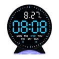 thumbnail image 1 of Digital Alarm Clock, Round LED Display Alarm Clock, Small Digital Clock with Double Bell, Silent Desk Clock, Loud Bell Bedside Alarm Clocks for Bedroom Office, 1 of 8