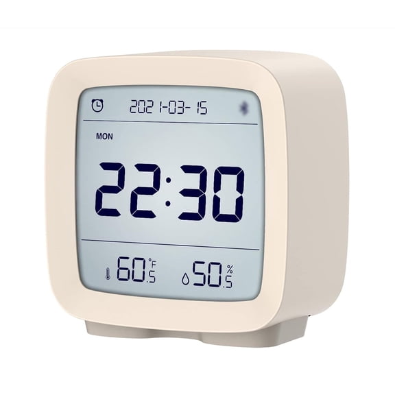 Digital Alarm Clock Smart BT APP Control Multifunctional 5in 1 with Temperature & Humidity Display Ideal for Kids & Teens
