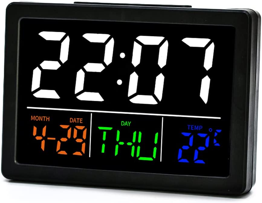 Digital Alarm Clock with Snooze, with 5.3" Large Time Display