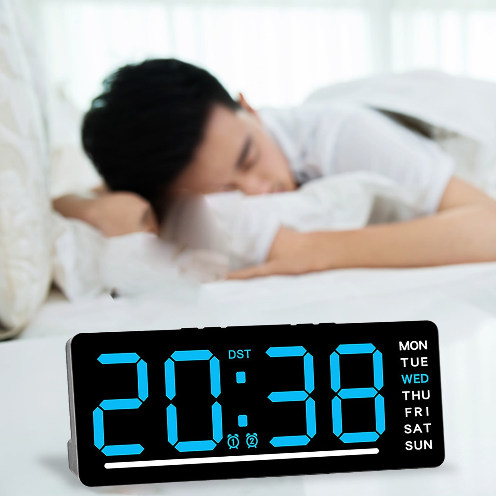 希少 美品 Hardcore LED BIG DIGITAL CLOCK EC Cool digital Clock Tech-Wanduhr RBG matrix LED uhr