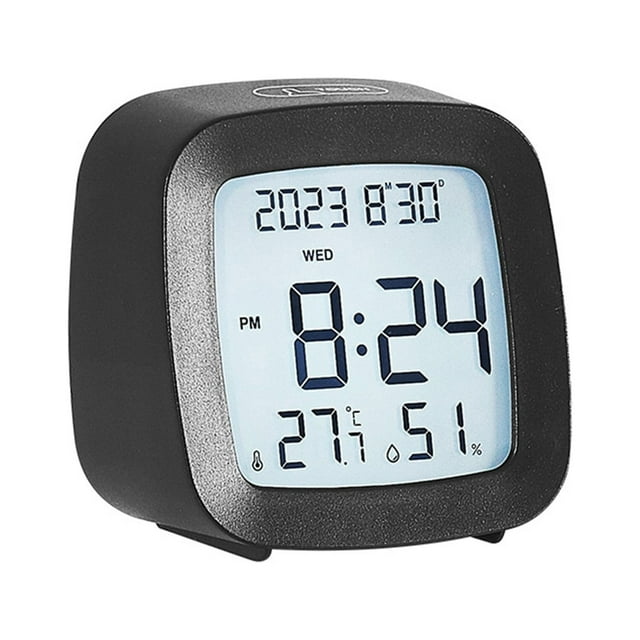 Digital Alarm Clock Temperature Humidity Calendar Week Display With