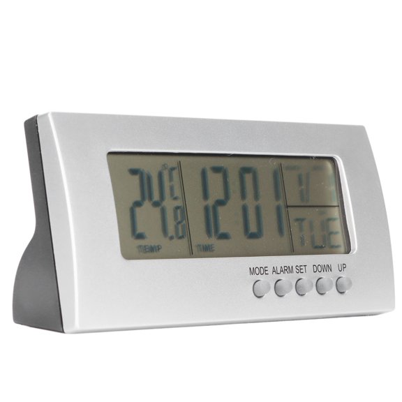 Digital Alarm Clock Thermometer Multifunctional Indoor Thermometer with Large Screen for Bedroom Living Room