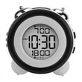 thumbnail image 1 of Digital Alarm Clock,Time Date Display Twin Bell Very Loud for Heavy Sleepers Dual Blue Backlight Teens, 1 of 10