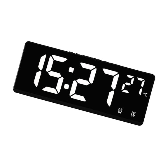 Digital Alarm Clock Travel Clock with Temperature Table Clock Large Display for Bedroom Office Kitchen Home Decoration